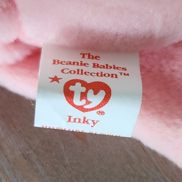 🐙 Ty Beanie Baby “Inky” the Pink Octopus – 1993 Original Collectible Plush - Picture 10 of 16